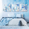 Blue Spring Poppy Canvas Wall Art Print Set of 3 - 24" x 24"